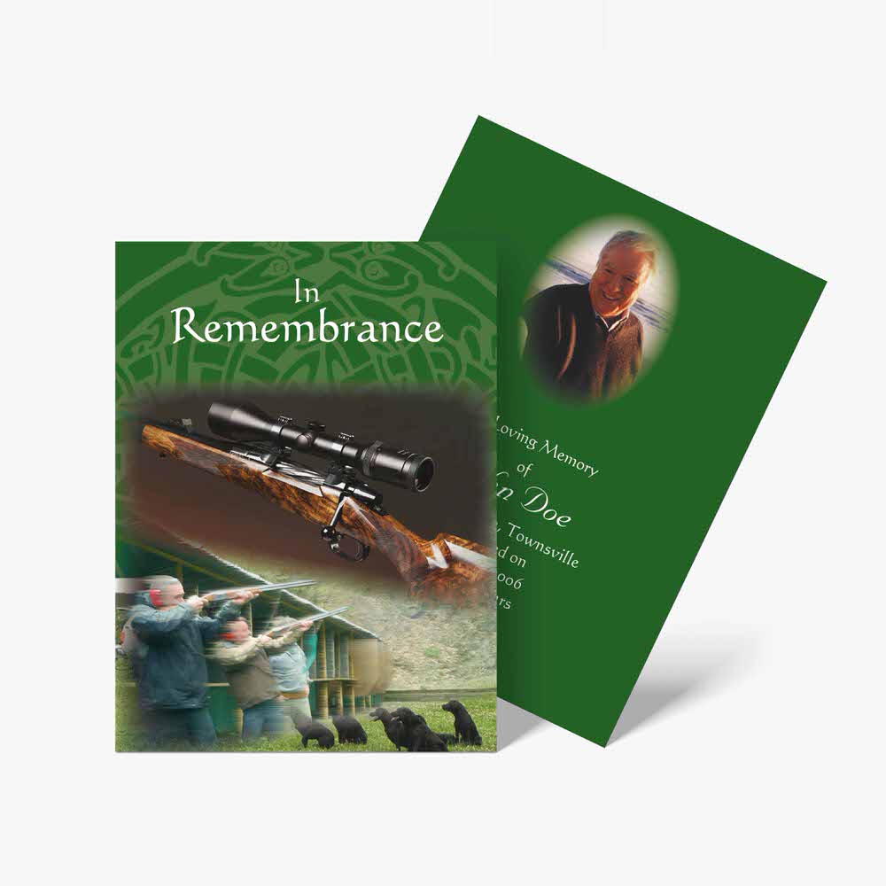 green remembrance card