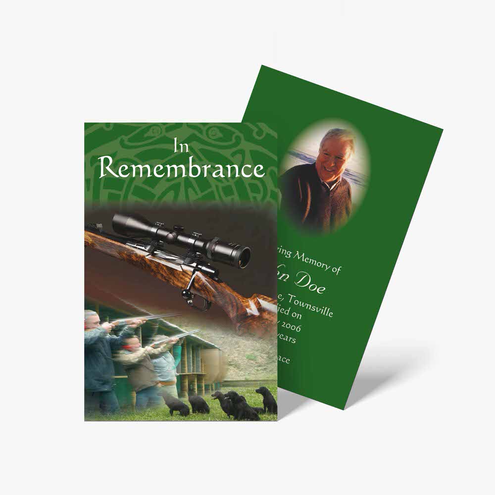 green remembrance card
