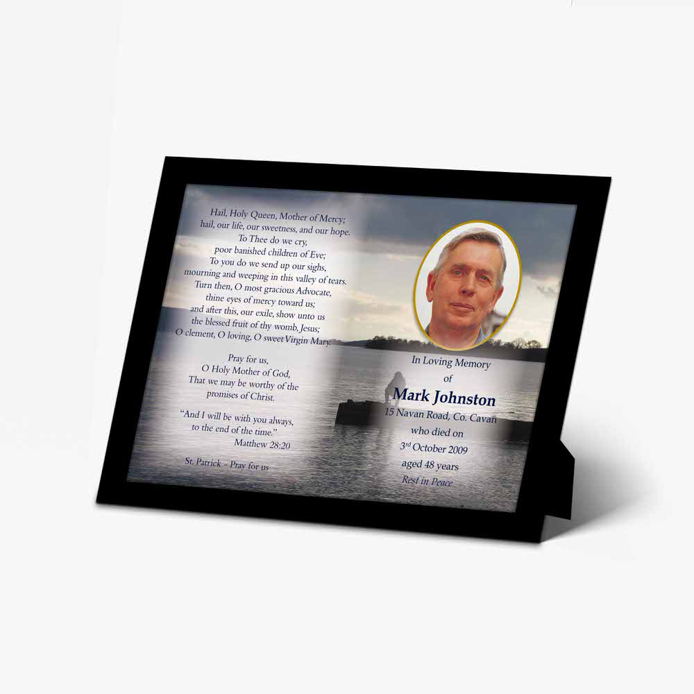 a memorial plaque for a loved one