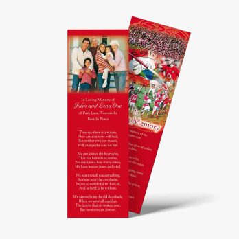 christmas card bookmarks with a photo of a family