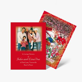 christmas card with photo and text