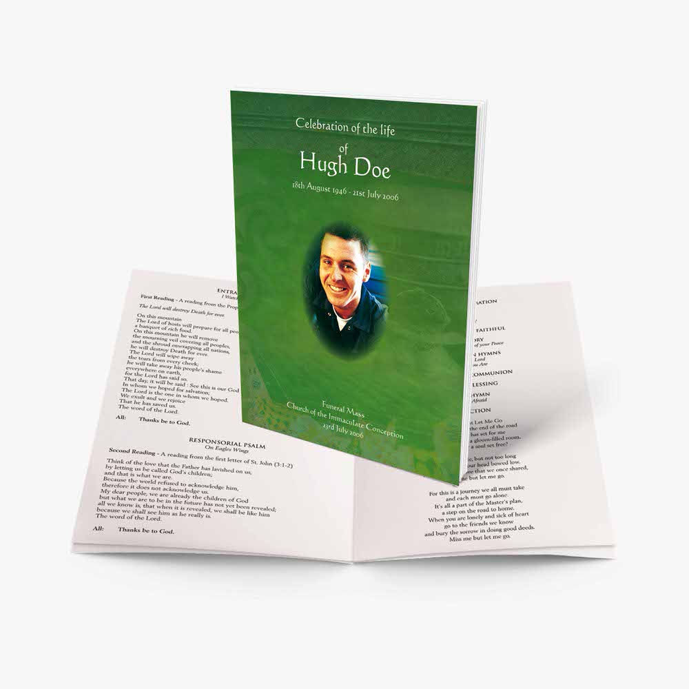 high day funeral program template
