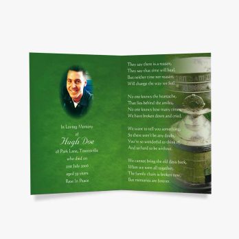 a personalised memorial card for a loved one