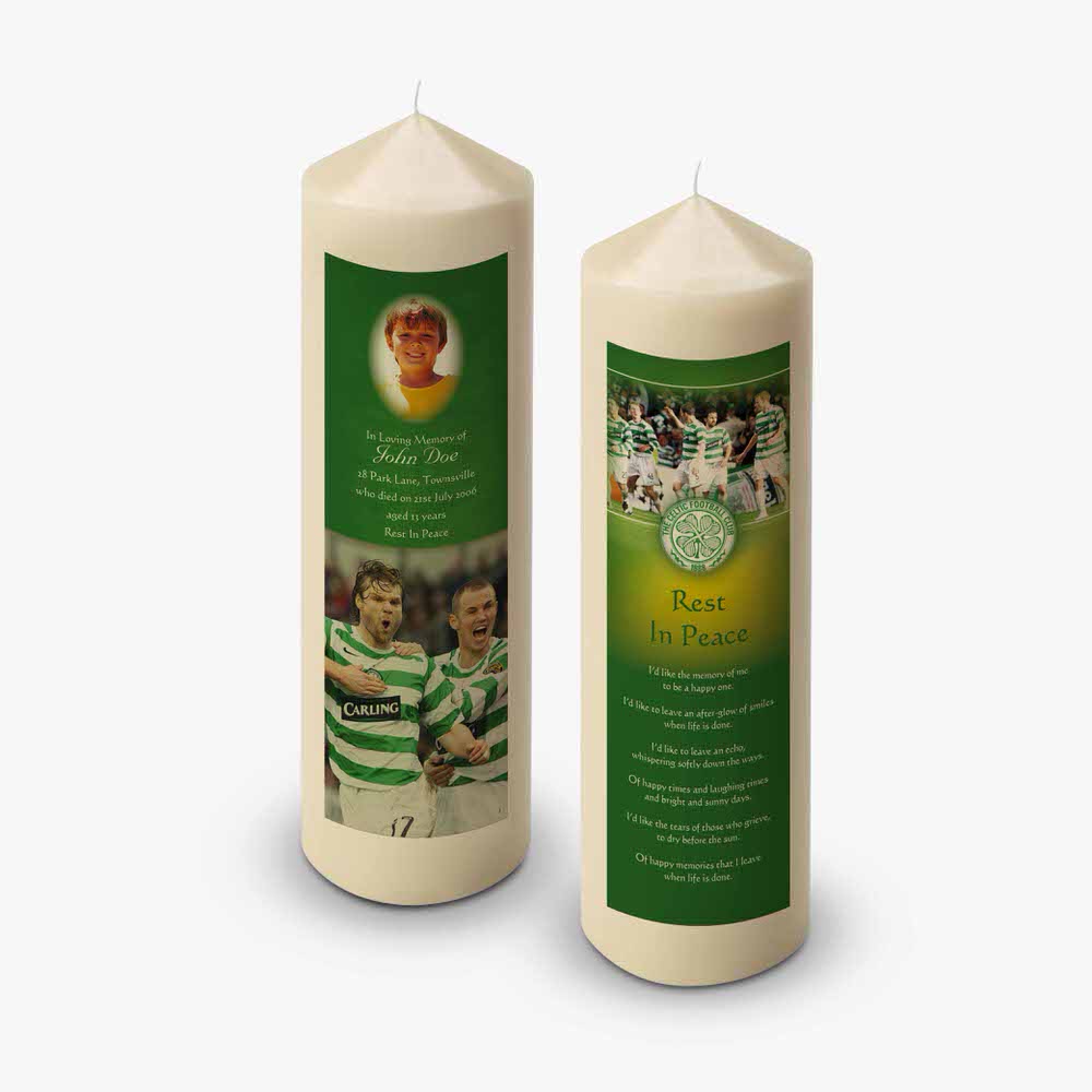 celtic football club memorial candle