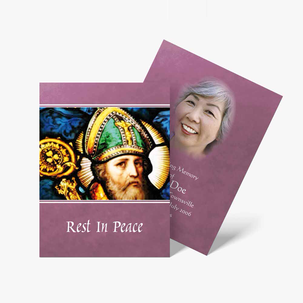 st patrick's day memorial card template