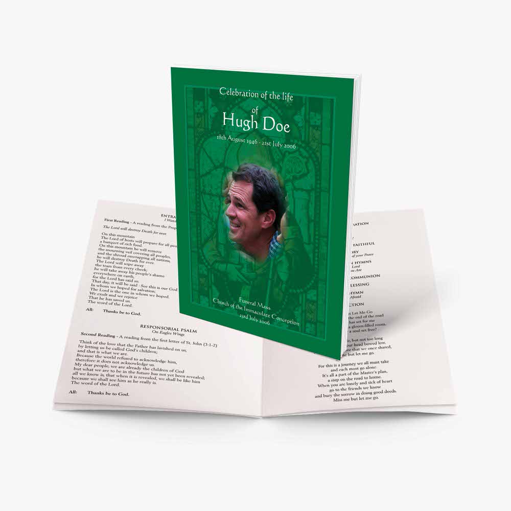 green funeral book - memorial service