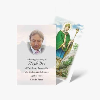 st patrick's day funeral card