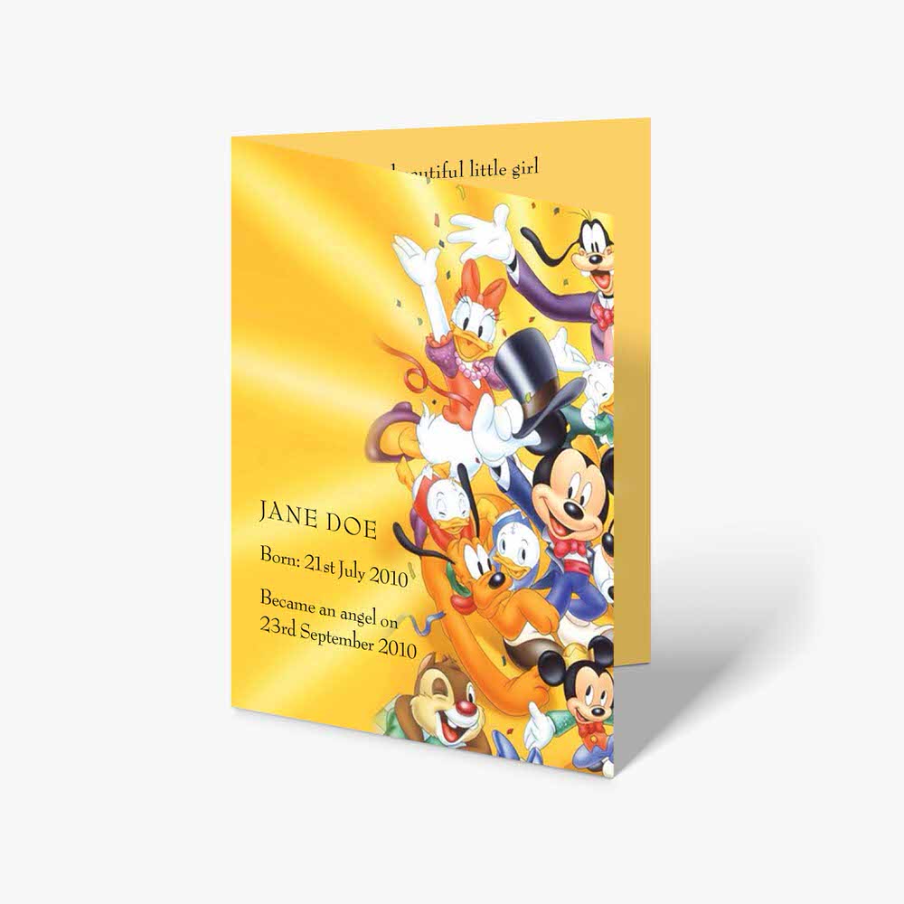 disney birthday card with mickey mouse and friends