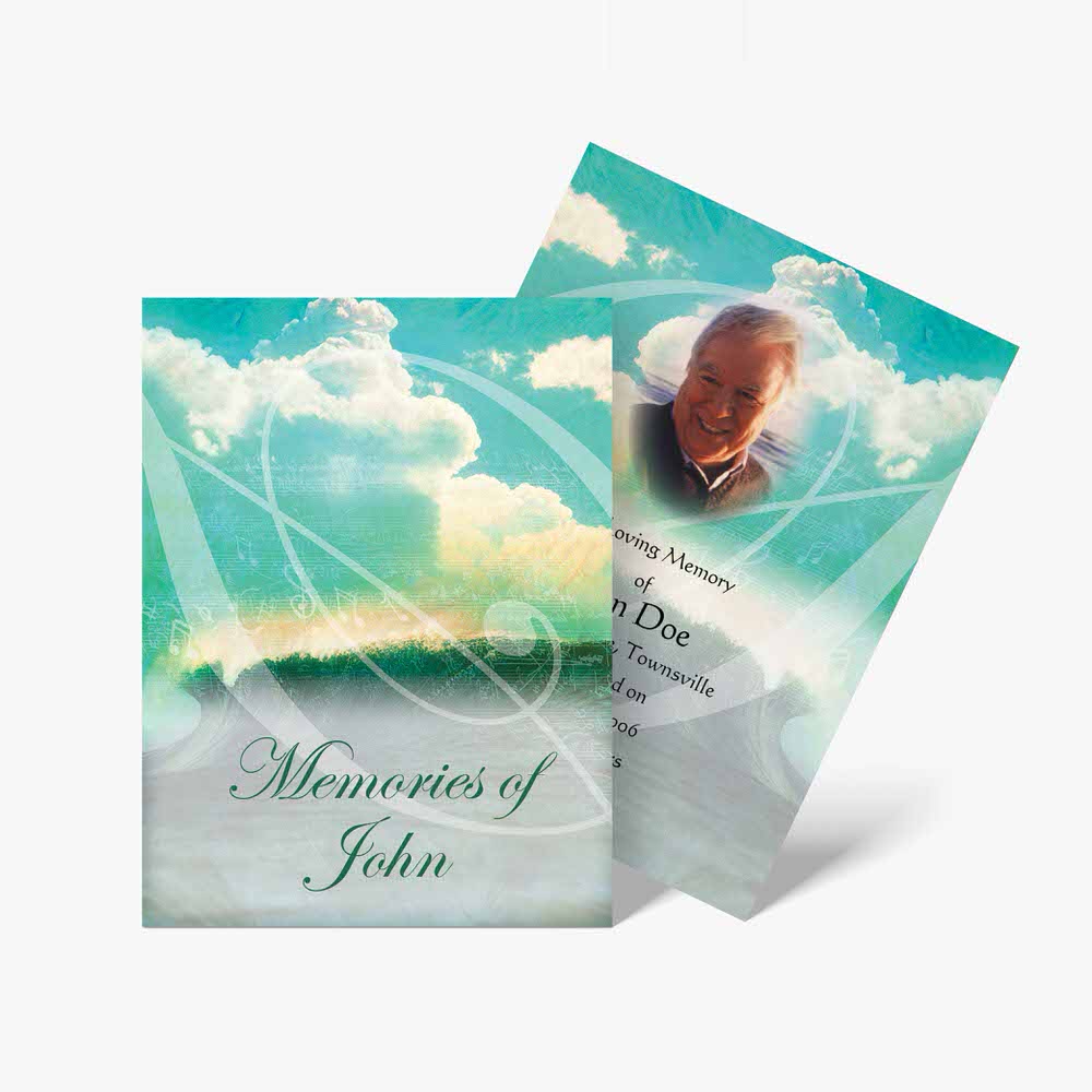 memories of john funeral card template