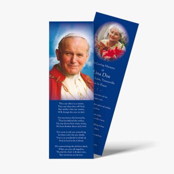 a bookmark with a photo of pope francis