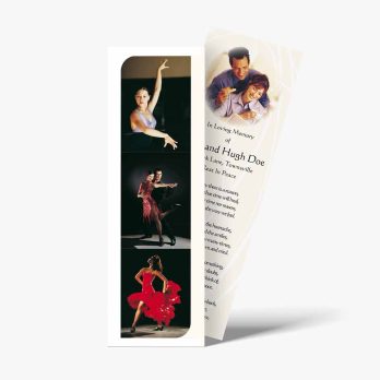 a bookmark with a photo of a woman dancing