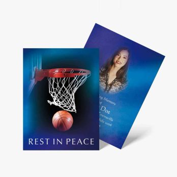 basketball memorial cards
