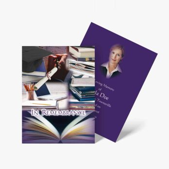 graduation program template - purple