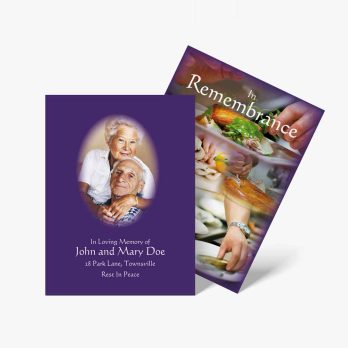 memorial booklets - purple