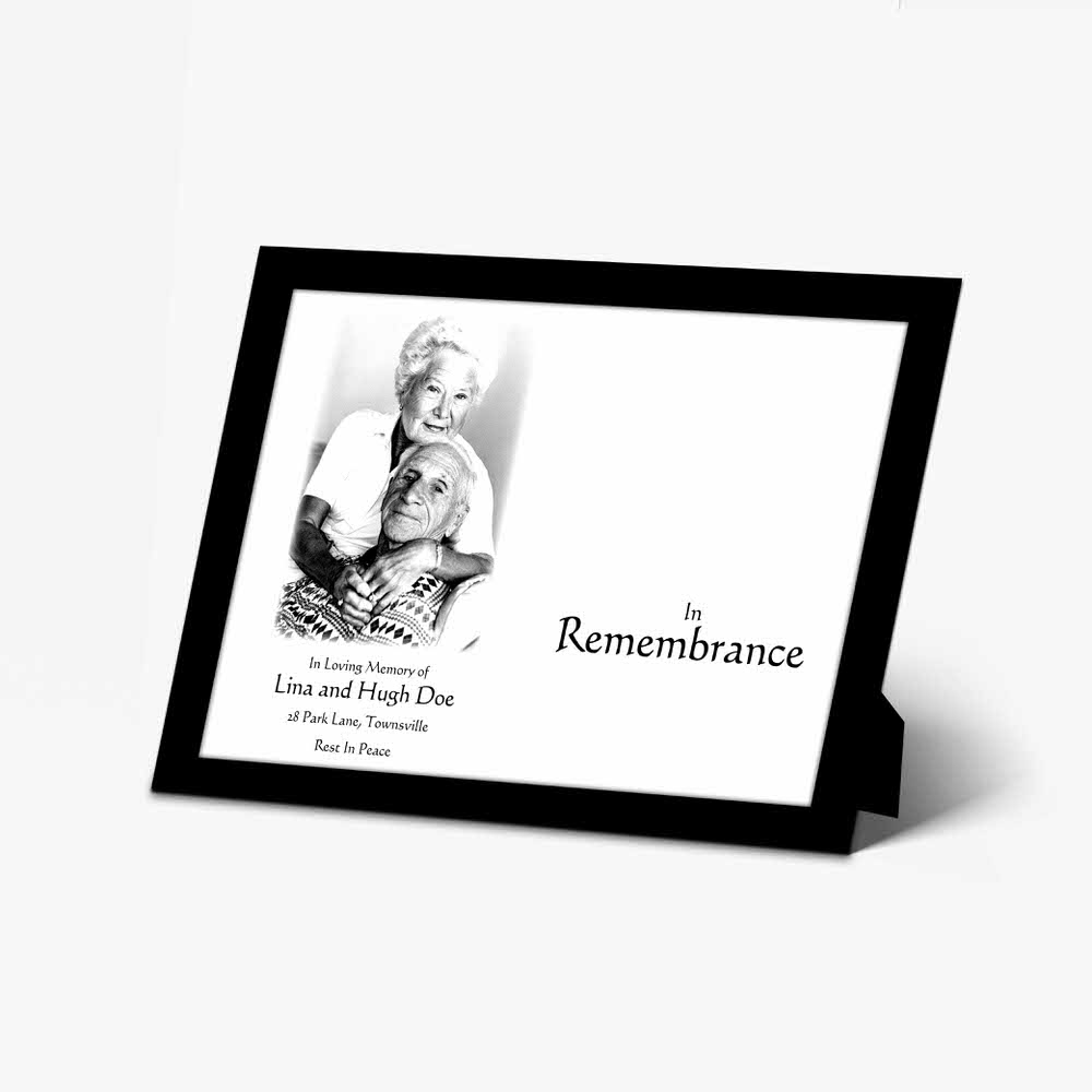 a photo of a man and woman hugging on a white background with the words remembrance