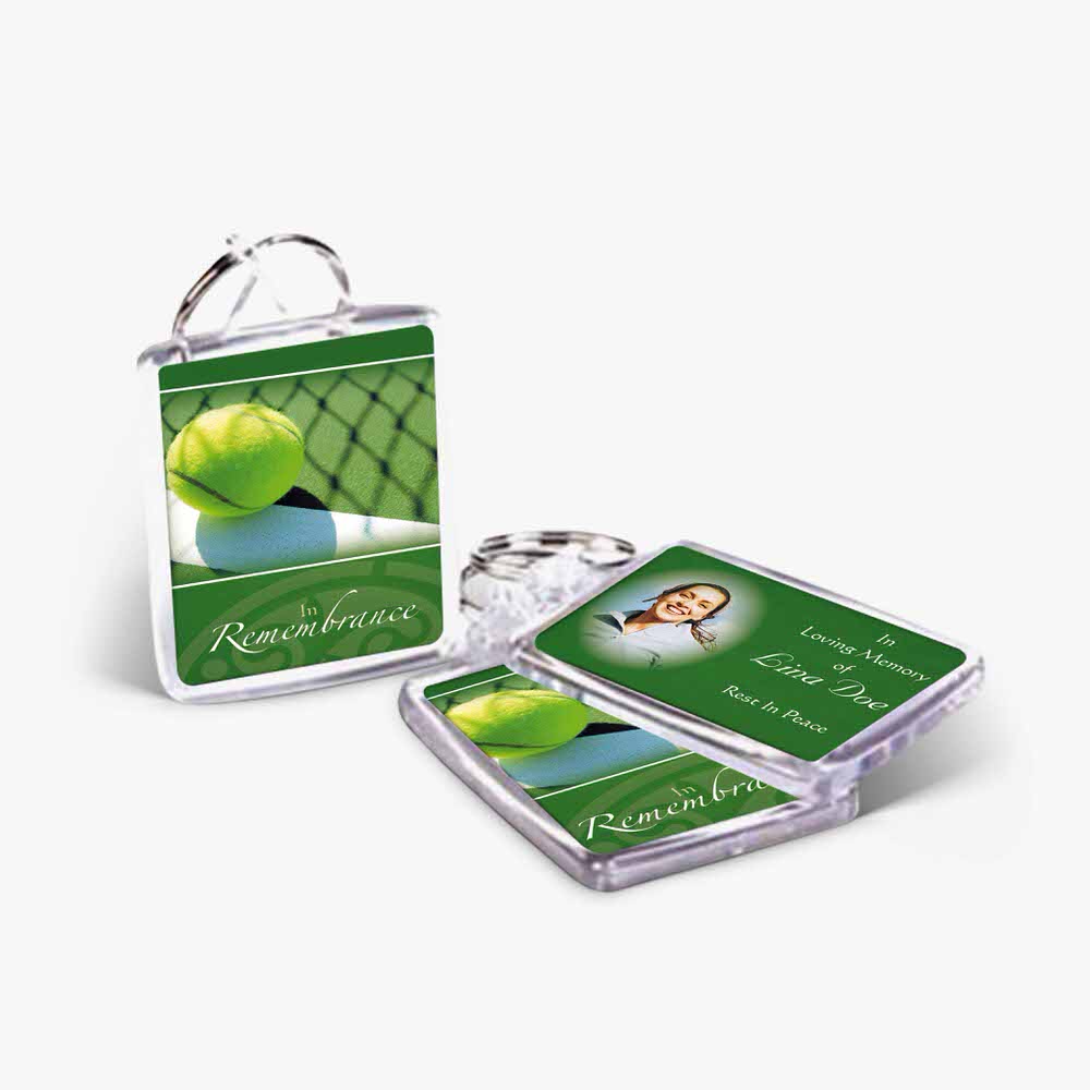 tennis keychain - green