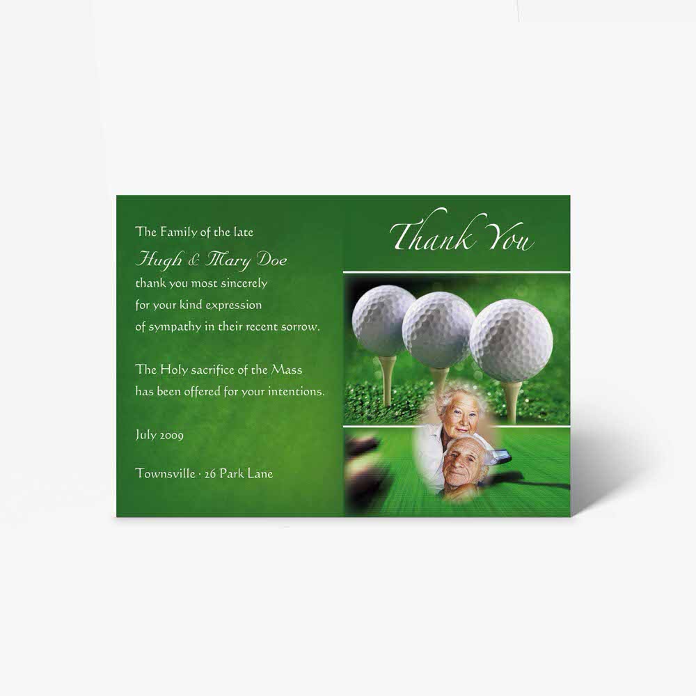 golf thank you card