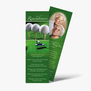 golf bookmark template