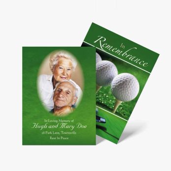 golf memorial cards