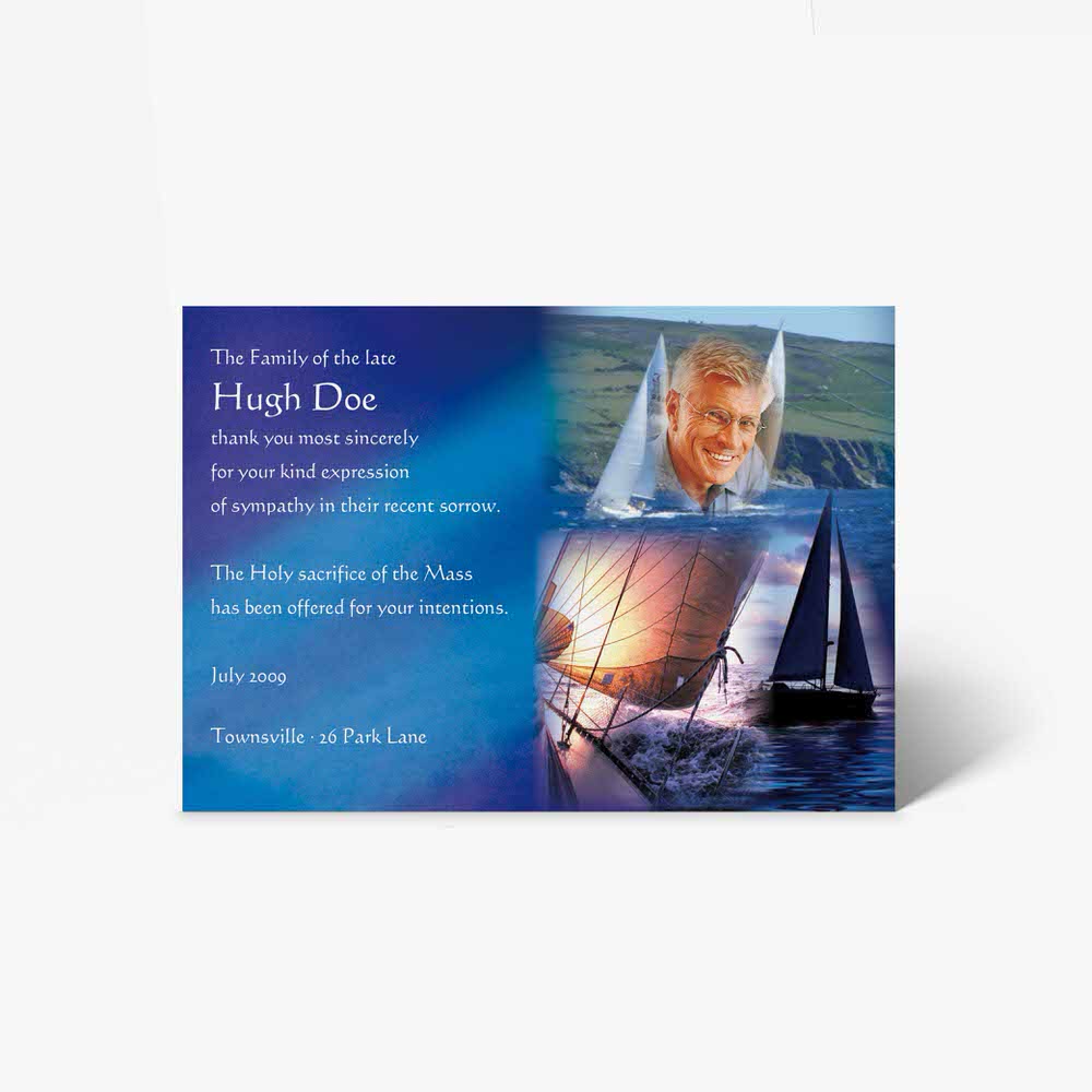 sailing memorial card template