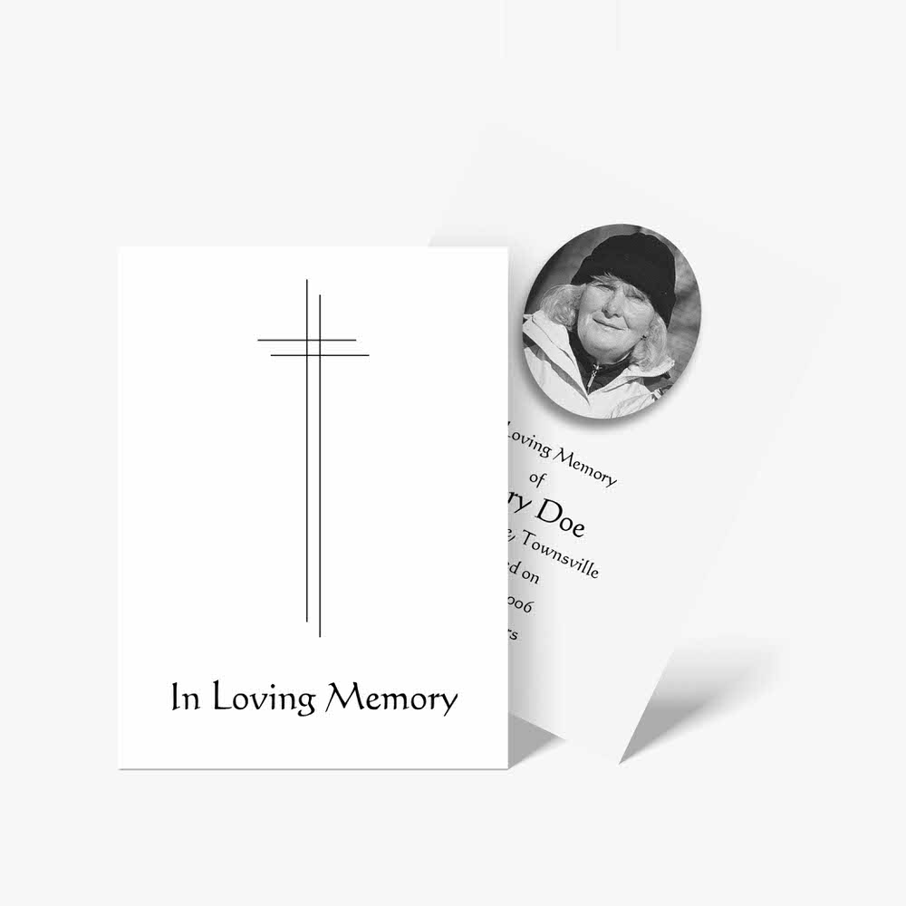 in loving memory funeral card template