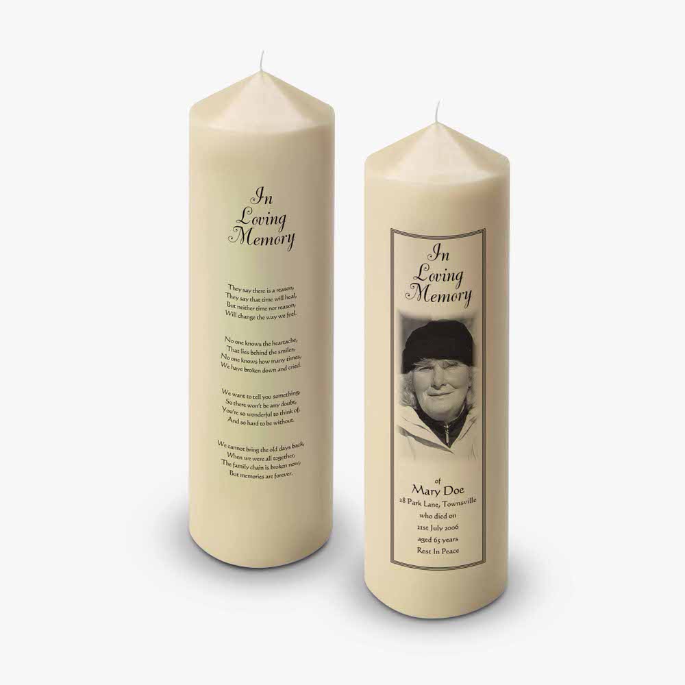 personalised candle - my dear memory candle