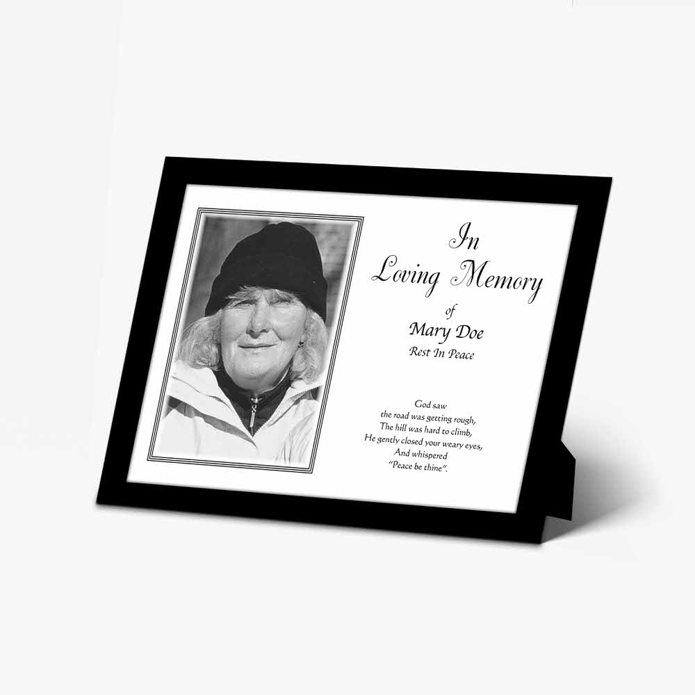 funeral photo frame
