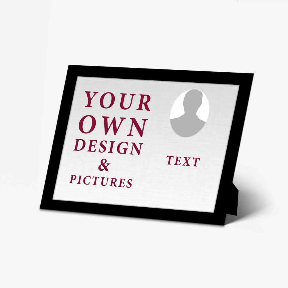 a photo frame with a text box mockup