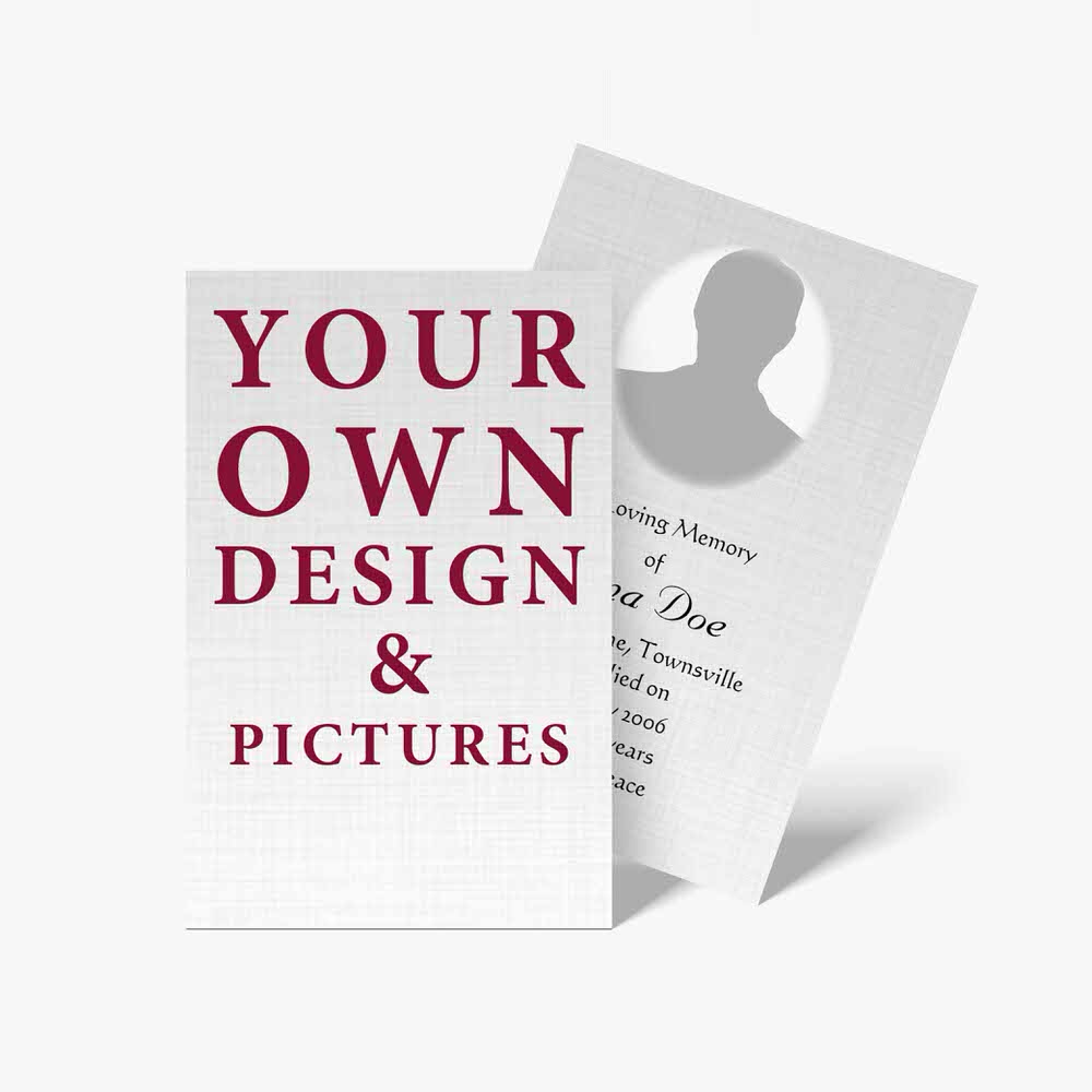 your own design and pictures business card template