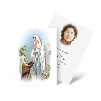 holy card with image of mary and jesus