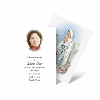 our lady of the rosary prayer card