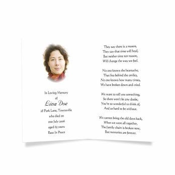 memorial card template - funeral card template