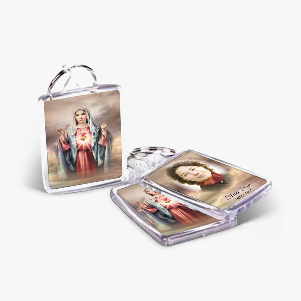 the immaculate heart of mary keychain