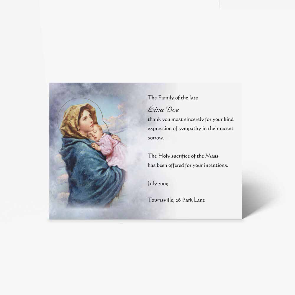 the mother of god - prayer card