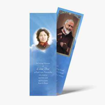 a bookmarks with a photo of a man and woman