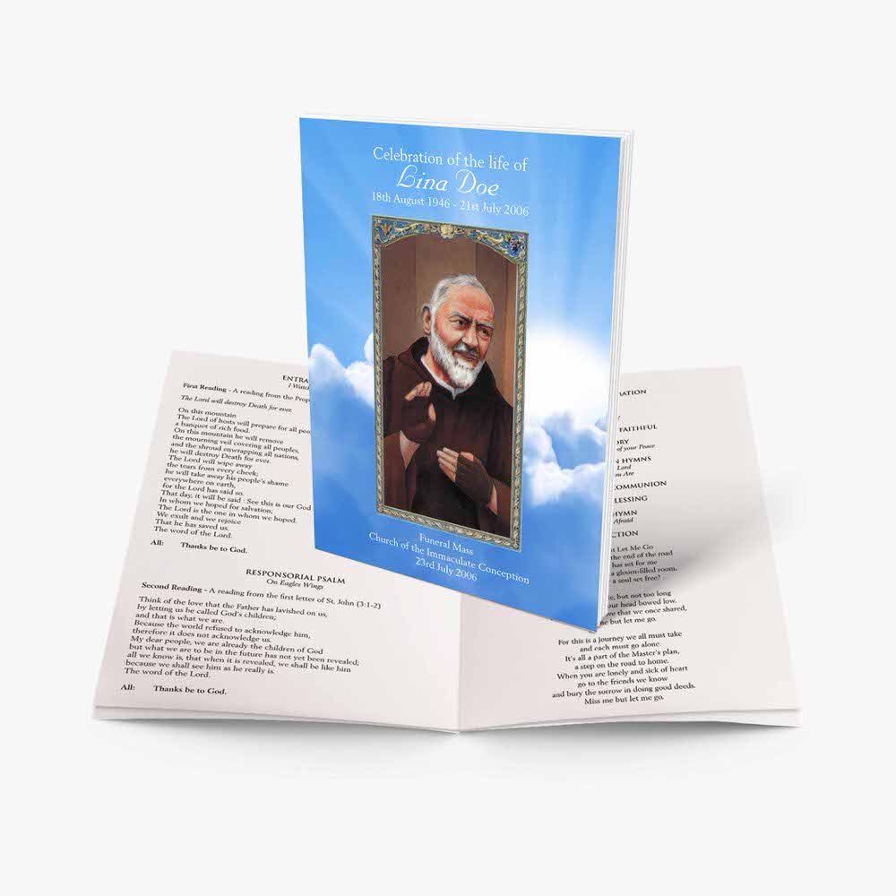 memorial booklet for the late person