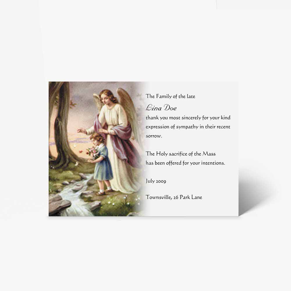 angel of the lord prayer card