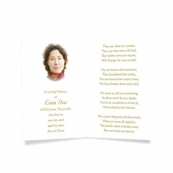 funeral card template - funeral card template