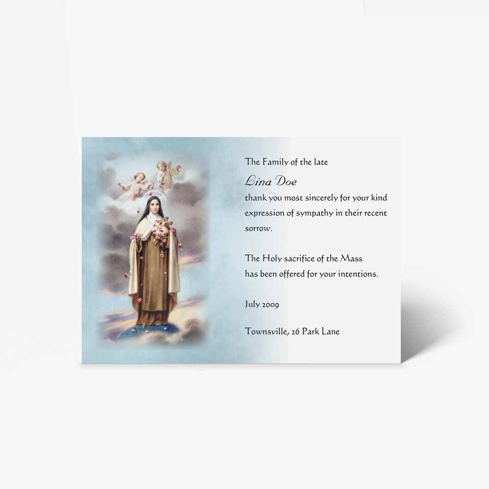 st mary of the angels prayer card