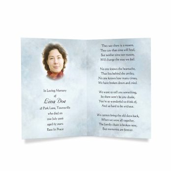 memorial card template - funeral