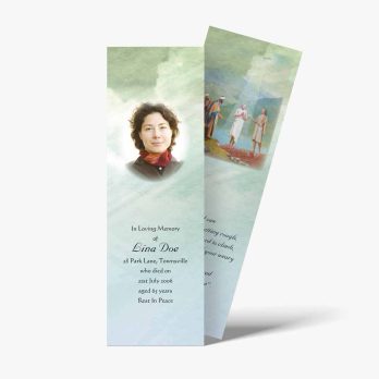 a bookmarks with a photo of a woman in a dress