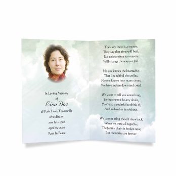 memorial card template - funeral card template