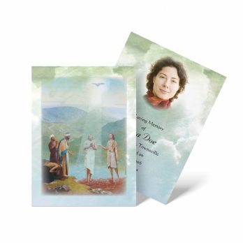 a card with a picture of jesus and his disciples