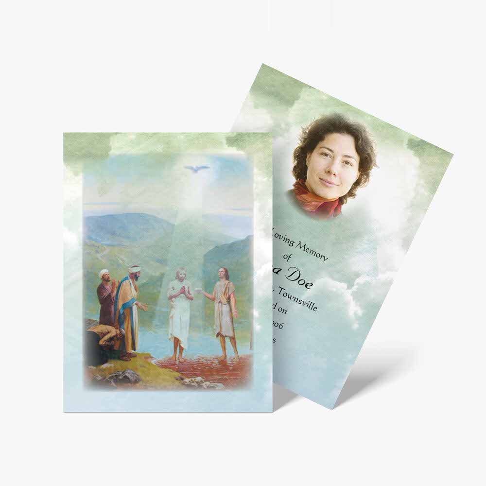 a card with a picture of jesus and his disciples