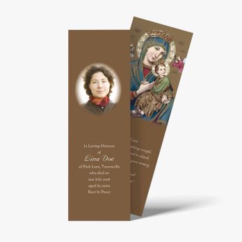 a bookmark with a picture of a woman and child