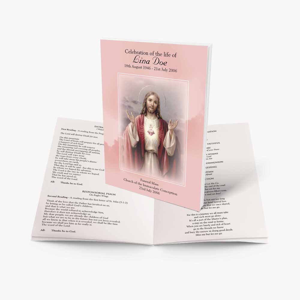 pink booklet of the rosary of the blessed mother