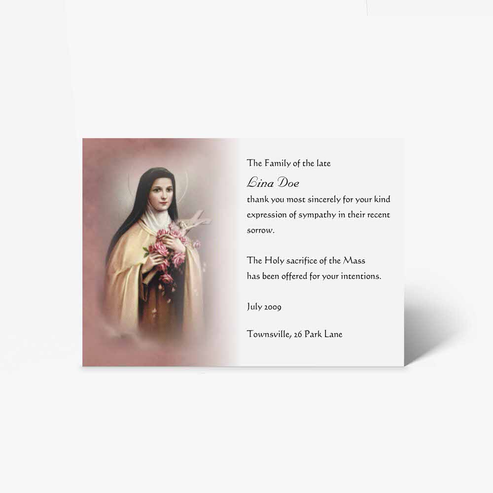 st mary of the angels prayer card