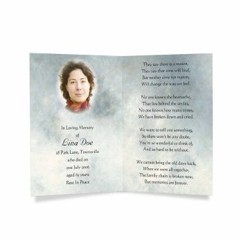 memorial card template - funeral