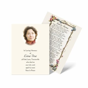 funeral card template