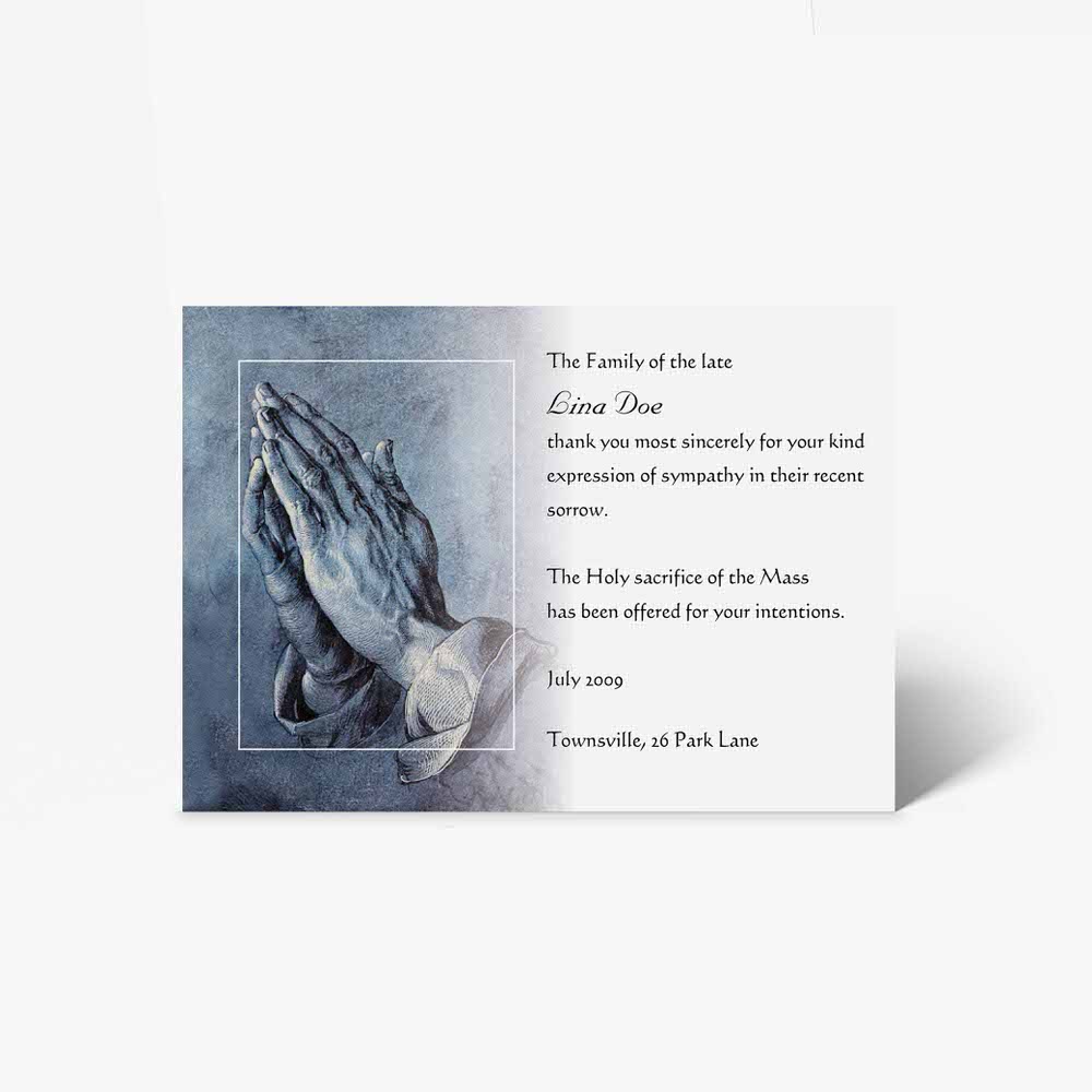 praying hands greeting card
